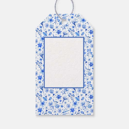 Cobalt Blue Orchid Tropic Blume passen Geschenkanhänger (Rückseite)