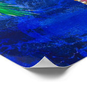 Cobalt Blue Palm Tree Poster (Ecke)