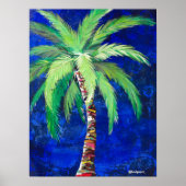 Cobalt Blue Palm Tree Poster (Vorne)