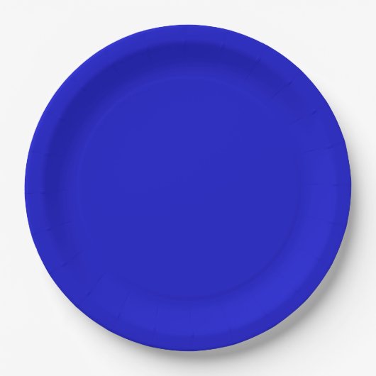 Cobalt Blue Paper Plate Pappteller (Vorderseite)