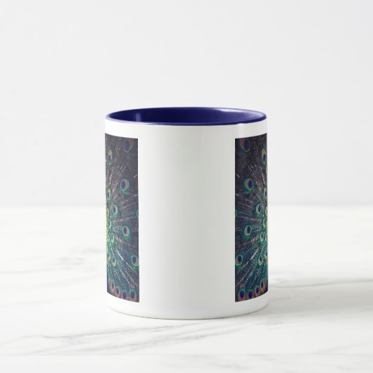 Cobalt Blue Peacock Coffee Tasse (Zentrum)