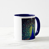 Cobalt Blue Peacock Coffee Tasse (VorderseiteRechts)