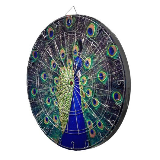 Cobalt Blue Peacock Dartscheibe (Vorderseite rechts)