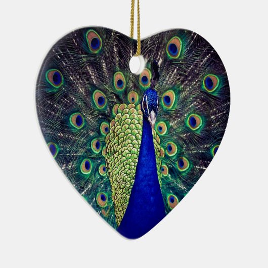 Cobalt Blue Peacock Keramik Ornament (Rechts)
