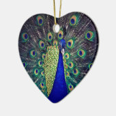 Cobalt Blue Peacock Keramik Ornament (Links)