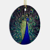 Cobalt Blue Peacock Keramikornament (Rechts)