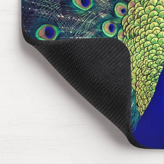 Cobalt Blue Peacock Mousepad (Ecke)