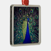 Cobalt Blue Peacock Ornament Aus Metall (Rechts)