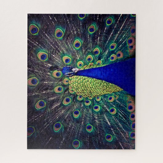 Cobalt Blue Peacock Puzzle (Vertikal)
