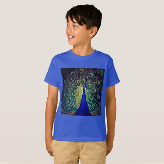 Cobalt Blue Peacock T-Shirt (Vorne ganz)