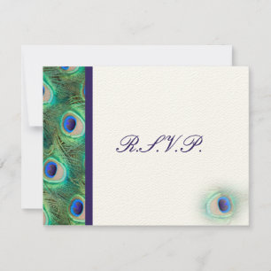 Cobalt Blue Pfau Rsvp Karten