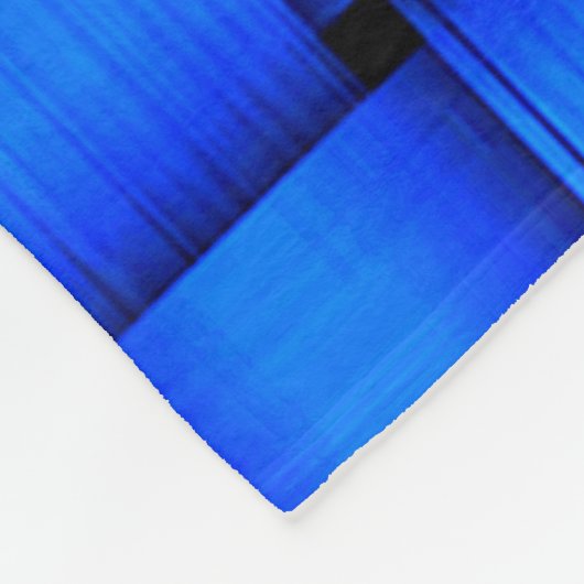 Cobalt Blue Ribbon Fleece Blanket (Ecke)