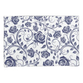 Cobalt Blue Rose Pillowcase Kissenbezug (Vorderseite-Rechts)
