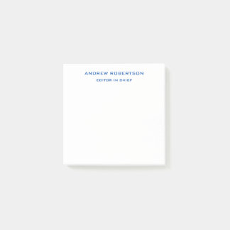 Cobalt Blue Schlicht Elegante Minimalistisch Einfa Post-it Klebezettel