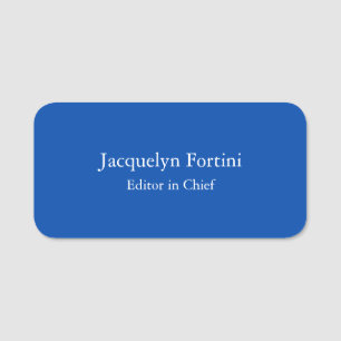 Cobalt Blue Schlicht Elegante Modernes Minimalisti Namensschild