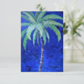 Cobalt Blue Scottsdale Palm Flat Card/ Einladung (Stehend Vorderseite)