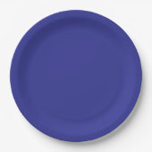 Cobalt Blue Solid Blue Pappteller (Vorderseite)