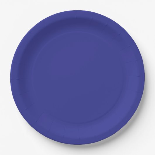 Cobalt Blue Solid Blue Pappteller (Vorderseite)