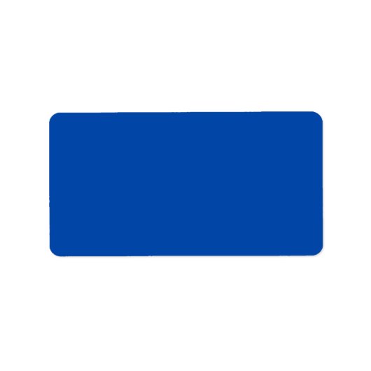 Cobalt Blue Solid Color Adressaufkleber (Vorne)