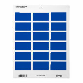 Cobalt Blue Solid Color Adressaufkleber (Vorne)