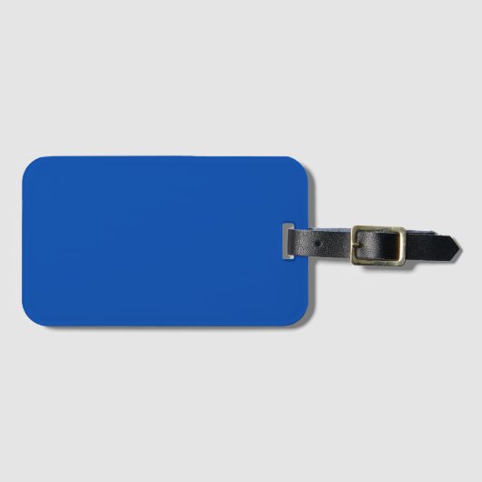 Cobalt Blue Solid Color | Classic | elegant Gepäckanhänger (Vorderseite (Horizontal))