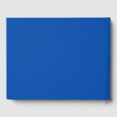 Cobalt Blue Solid Color Gästebuch (Rückseite)