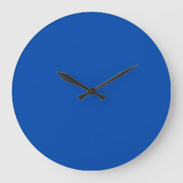 Cobalt Blue Solid Color Große Wanduhr