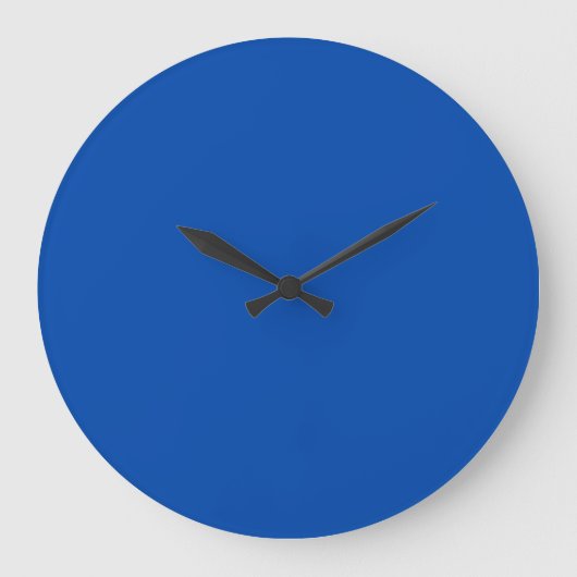 Cobalt Blue Solid Color Große Wanduhr (Vorderseite)