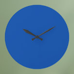Cobalt Blue Solid Color Große Wanduhr<br><div class="desc">Cobalt Blue Solid Color</div>