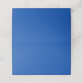 Cobalt Blue Solid Color Platzkarte (Außenseite Aufgefaltet)