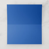 Cobalt Blue Solid Color Platzkarte (Innenseite Aufgefaltet)
