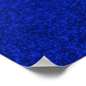 Cobalt Blue Sparkling Glitzer Geschenkpapier Poster (Ecke)