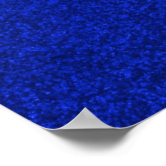 Cobalt Blue Sparkling Glitzer Geschenkpapier Poster (Ecke)