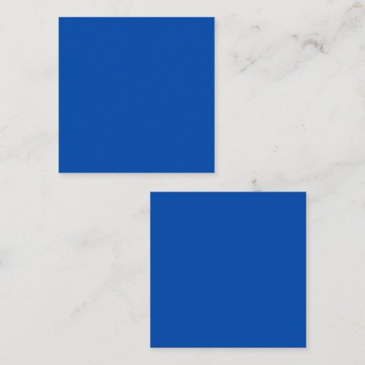 Cobalt Blue Square Business Card Quadratische Visitenkarte (Vorne/Hinten)
