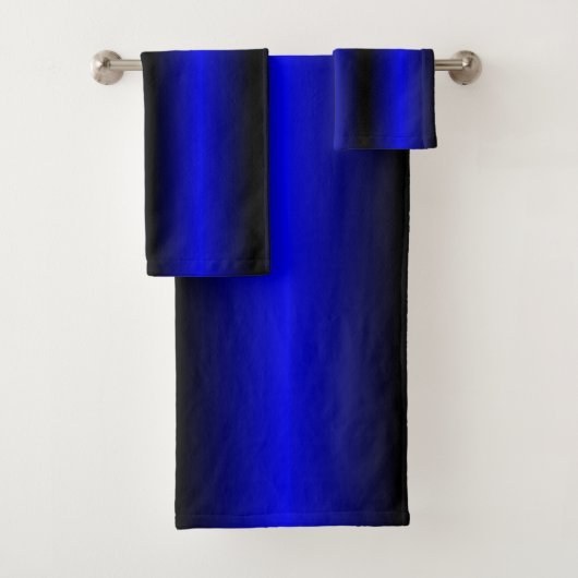 Cobalt Blue Stripe Badhandtuch Set (Insitu)