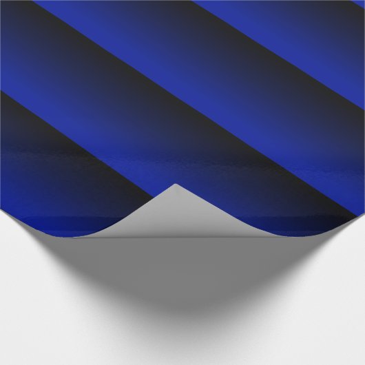 Cobalt Blue Stripe Geschenkpapier (Ecke)