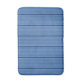 Cobalt Blue Stripes Bath Mat Badematte (Vorderseite Vertikal)