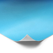 Cobalt Blue Turquoise & Grau Abstrakt Glow Modern Poster (Ecke)