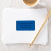 Cobalt Blue und Black Address Label Adressaufkleber (Insitu)