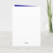 Cobalt Blue und Black Damask Danke Karte (Rückseite)