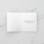 Cobalt Blue und Black Damask Danke Note Card (Innenseite)