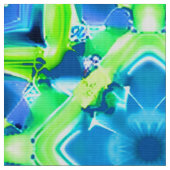 Cobalt Blue und Lime Green Gefärbte Krawatte Muste Stoff (Nahaufnahme)