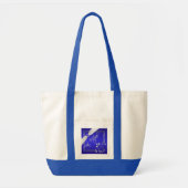 Cobalt Blue und Silver Jumbo Bat Mitzvah Tote Bag Tragetasche (Vorne)