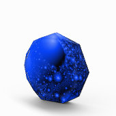 Cobalt Blue Universe Fraktal Art Paperweight Fotoblock (Rechts)
