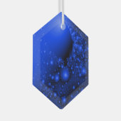 Cobalt Blue Universe Fraktal Art Suncatcher Ornament Aus Glas (Vorderseite Rechts)