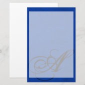 Cobalt Blue Velvet Personalisiert Zuhause Casino Briefpapier (Vorne/Hinten)