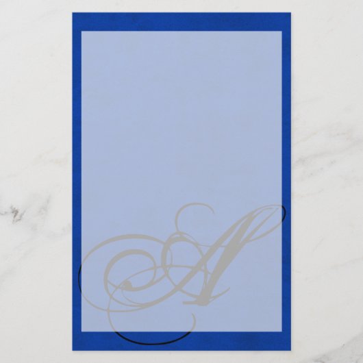 Cobalt Blue Velvet Personalisiert Zuhause Casino Briefpapier (Vorderseite)