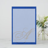 Cobalt Blue Velvet Personalisiert Zuhause Casino Briefpapier (Stehend Vorderseite)