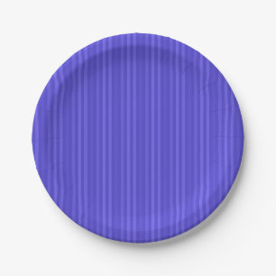 Cobalt Blue Vertikale Streifen Pappteller