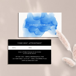 Cobalt Blue Watercolor Blot | Ernennungskarte Terminkarte